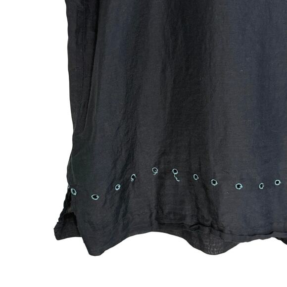 BCBG MAXAZRIA Embroided detailed top size large cotton silk - Picture 4 of 7